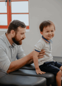 Young pupil with Chiropractor