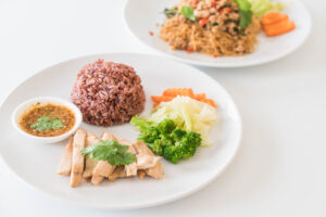 Roasted Chicken Rice with Vegetables