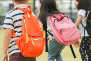 Three pupils of primary school
