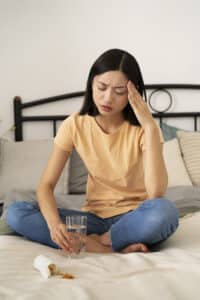 Woman taking nerve medications